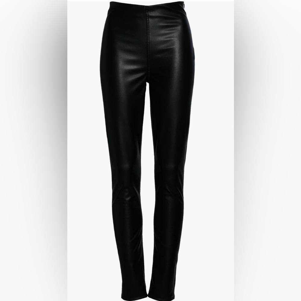 Rag & Bone Skinny Leg Black Nina Faux Leather Pants High Waist Pull On Medium